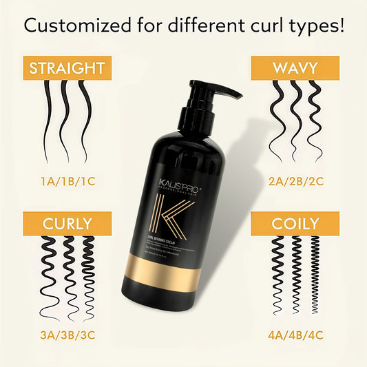 300ml Curl Styling Cream for Curl Definition, Moisture and Frizz Control