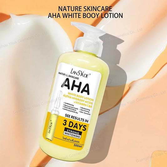 LAIKOU Whitening Body Cream – AHA + Vitamin C & E, 500ml