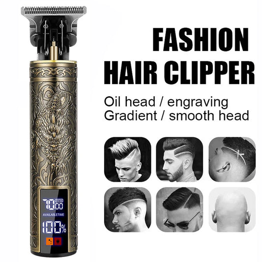 Carving Hair Clipper – Professional Metal Hair Cutting Machine