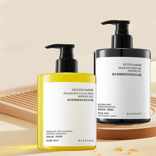 Niacinamide Perfume Shower Gel Body Wash Brightening Exfoliating Smoothing Gentle Cleansing Moisturizing Bath Lotion Women Men  Cindorium
