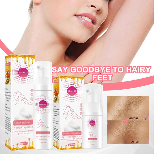 EELHOE Honey Mousse Hair Removal Spray Body Foam for Armpit and Leg Hair RemovalGentle and non-irritating skin care tools  Cindorium