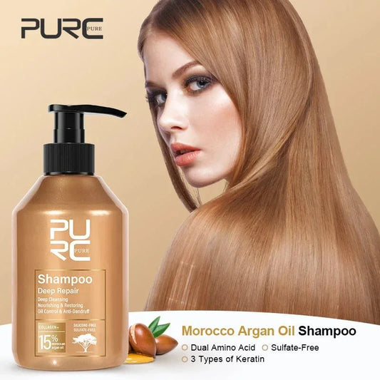 PURC Argan Oil Shampoo & Conditioner Set – Sulfate - Free, Keratin Repair - Cindorium